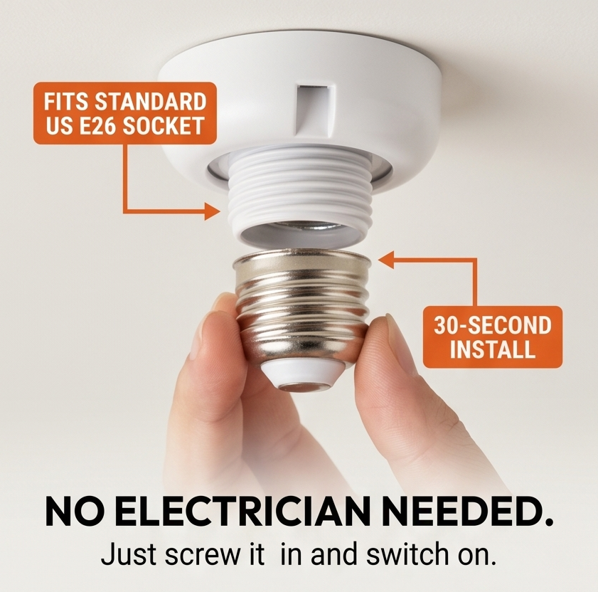 Breezo – Screw-In Ceiling Fan with LED Light