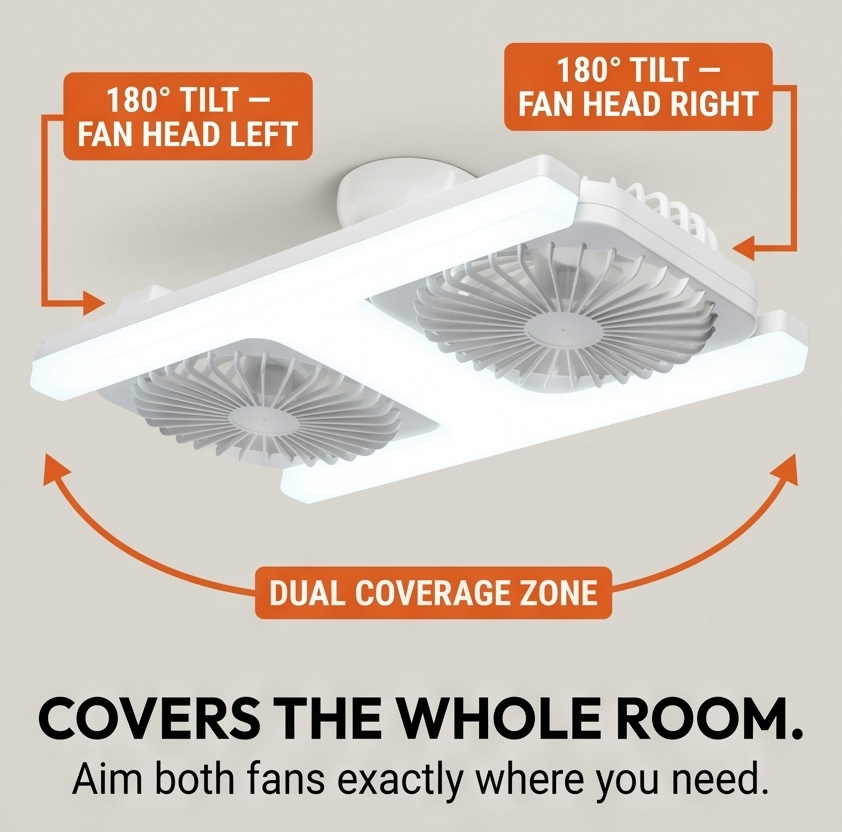 Breezo – Screw-In Ceiling Fan with LED Light
