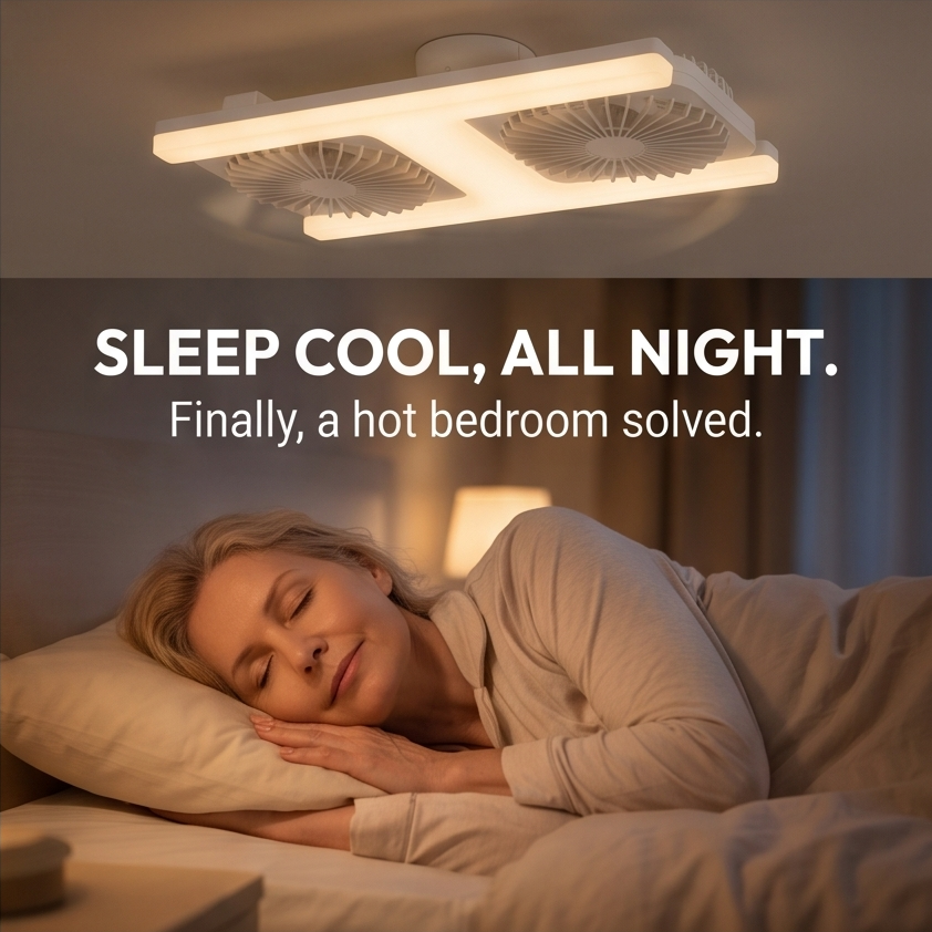 Breezo – Screw-In Ceiling Fan with LED Light