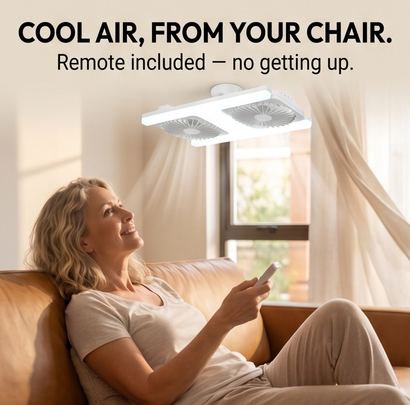 Breezo – Screw-In Ceiling Fan with LED Light