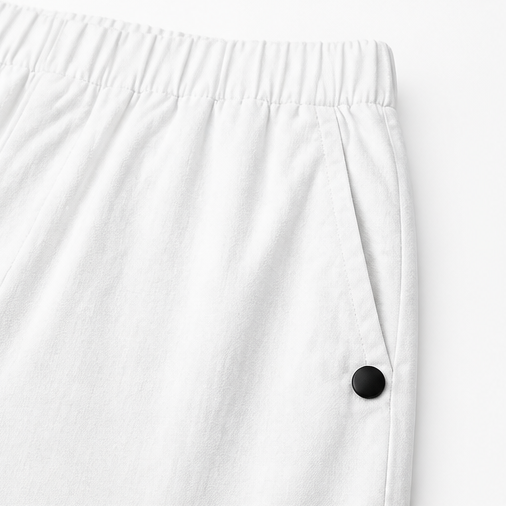 Brisana – Lightweight Linen-Look Capri Pants for Women Soft Elastic Waist