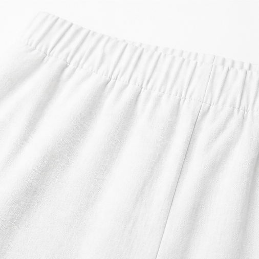Brisana – Lightweight Linen-Look Capri Pants for Women Soft Elastic Waist