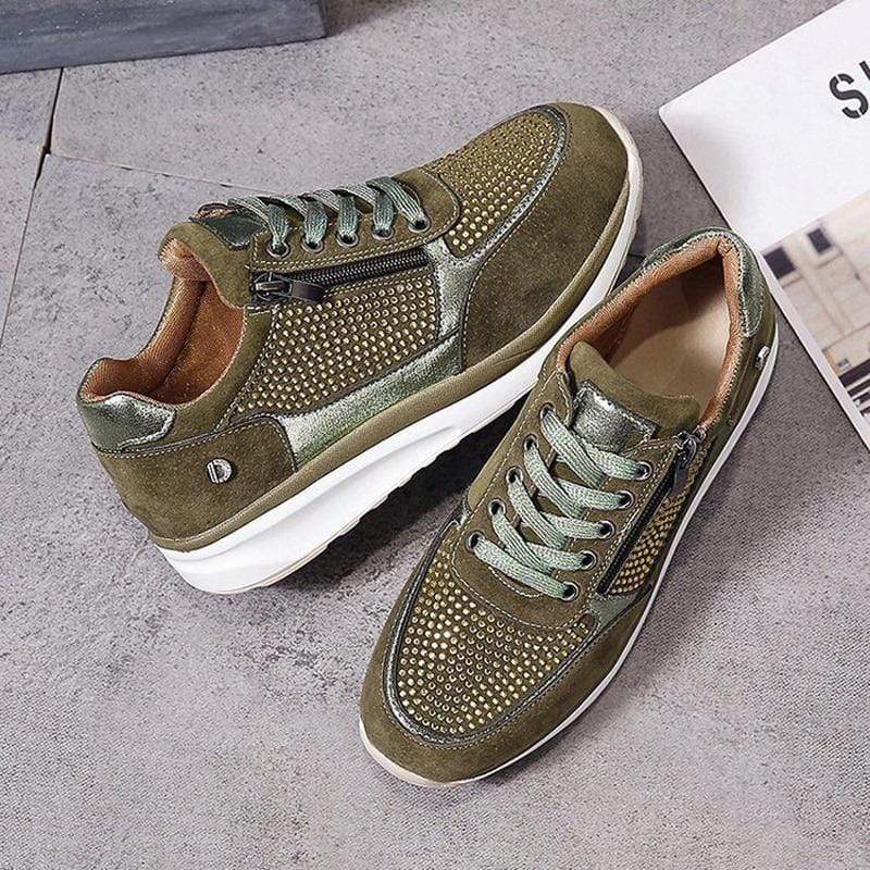 Ashley | Womens Lace Up Platform Sneakers