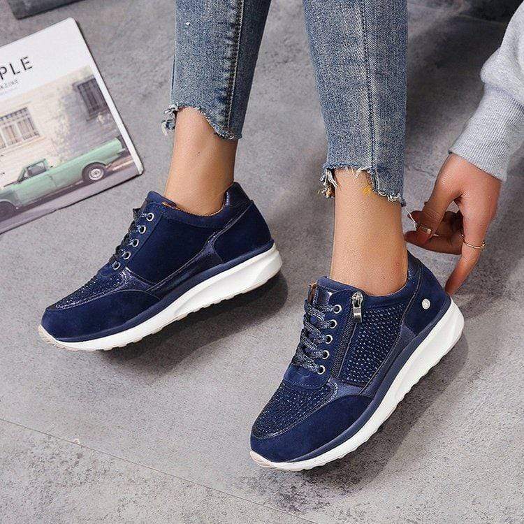 Ashley | Womens Lace Up Platform Sneakers