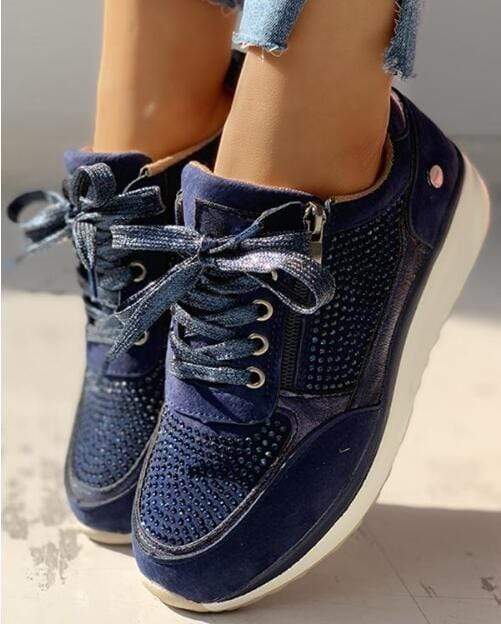 Ashley | Womens Lace Up Platform Sneakers