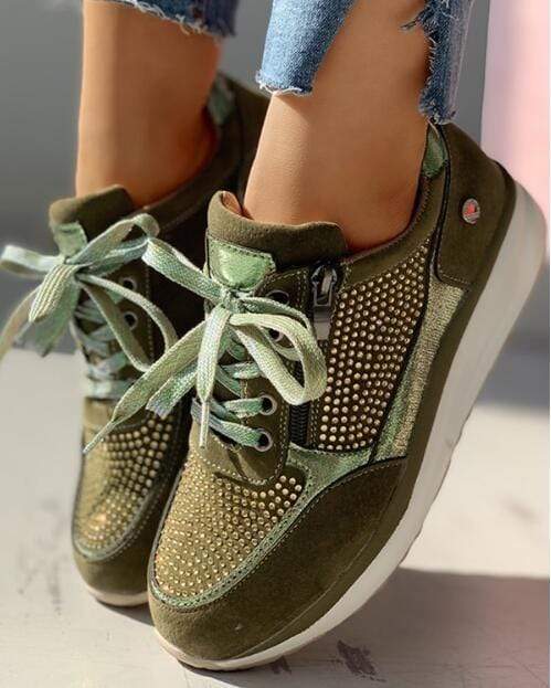 Ashley | Womens Lace Up Platform Sneakers