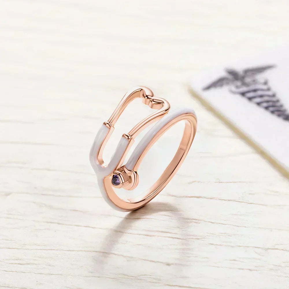 Ophelia™ | Heart Stethoscope Ring