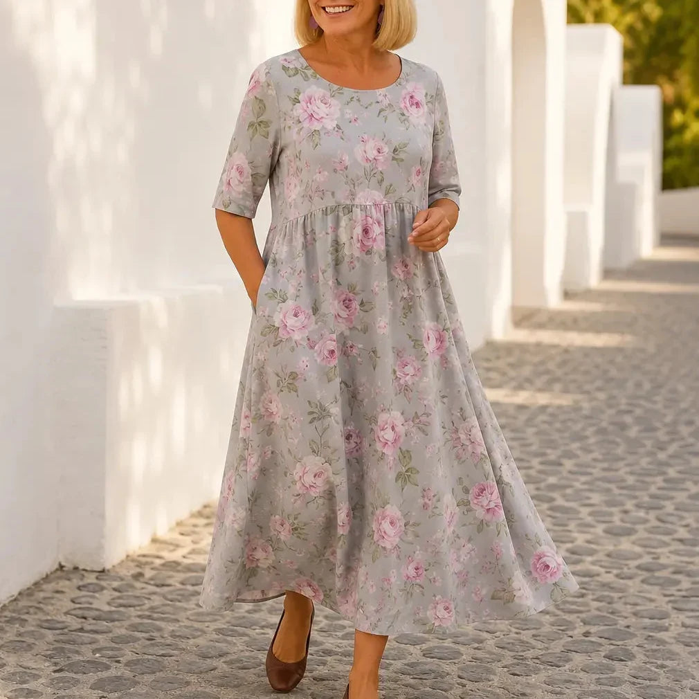 Florenza – Soft Touch Floral Maxi Dress for Women