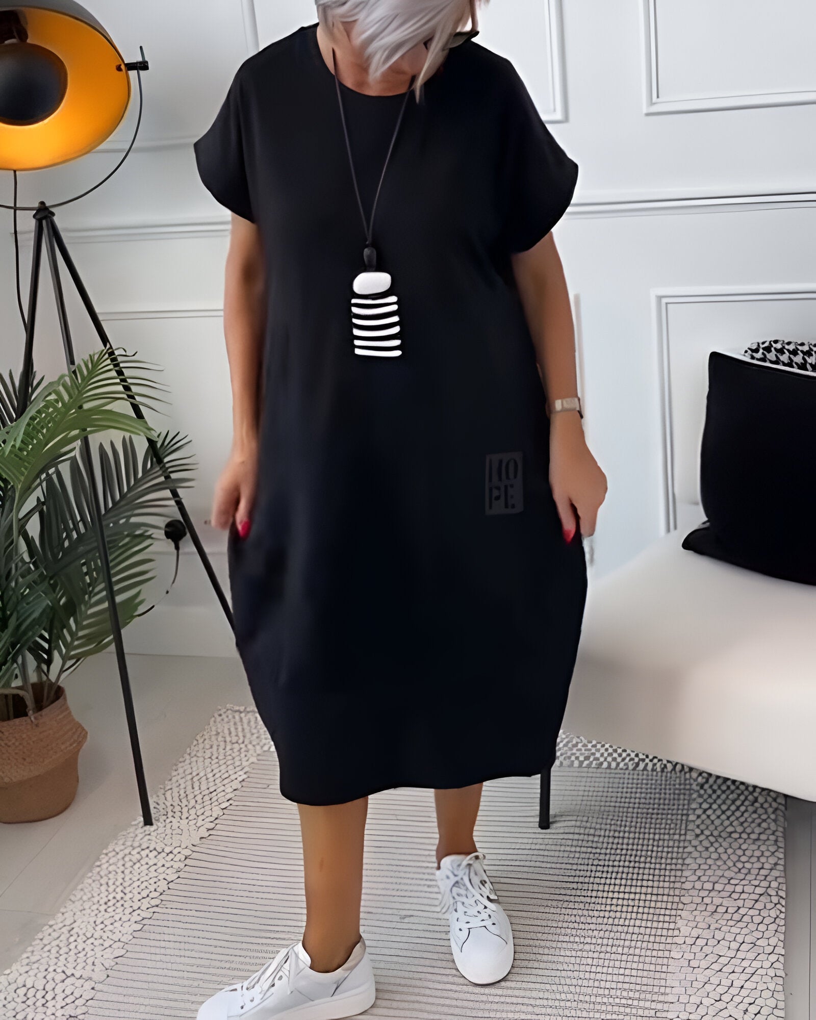 Bessie – Comfy Midi Shirt Dress
