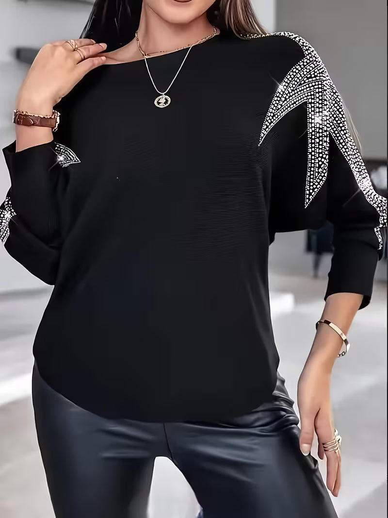 Bernardino - Elegant Long Sleeve Sweater With Star Print
