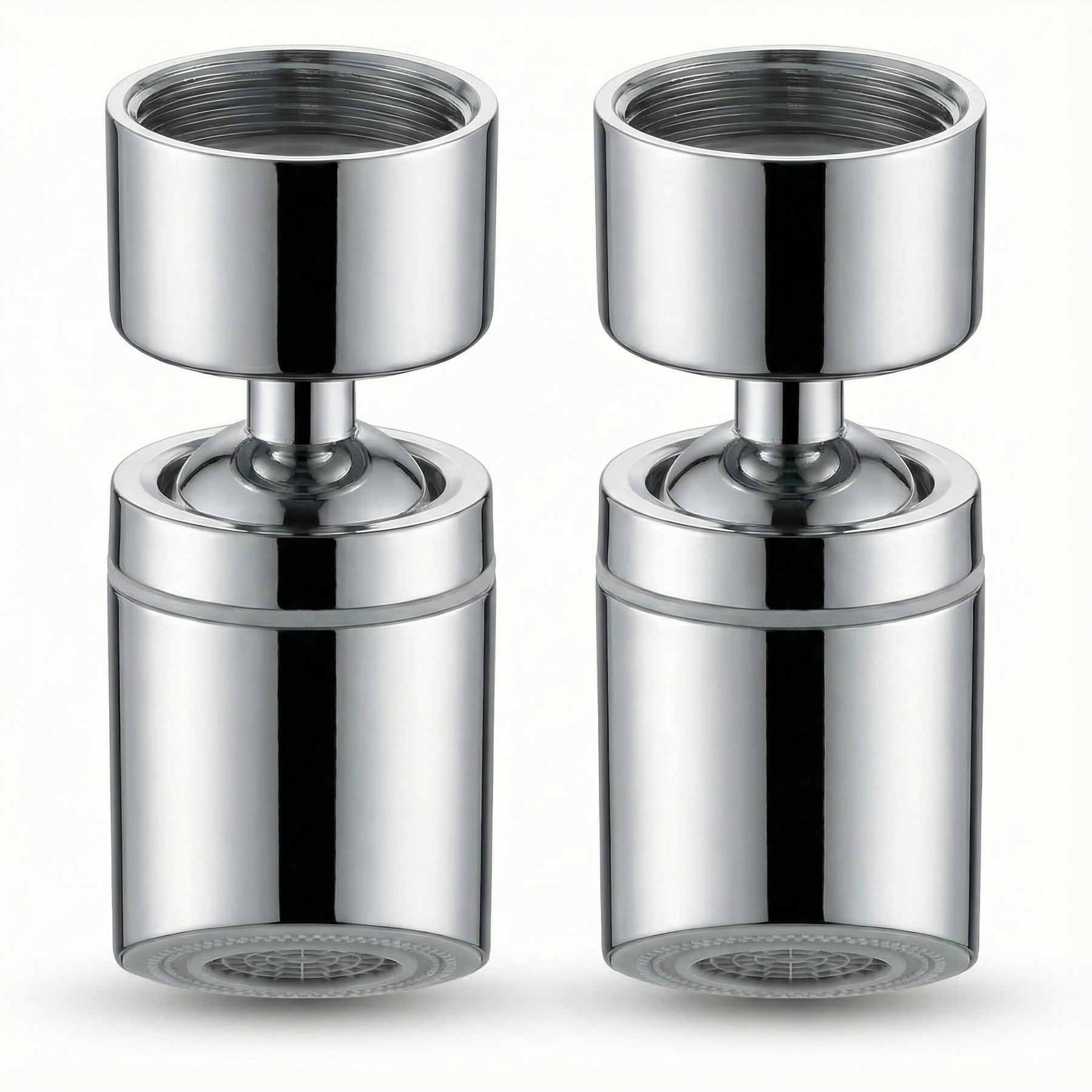 Flowtura - 360° swivel faucet aerator with dual spray (2-pack)