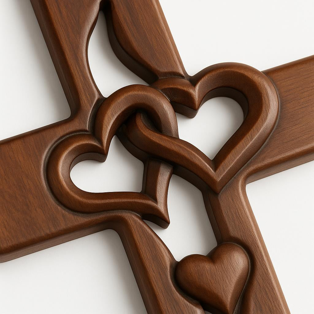 Everheart - Intertwined Heart Cross Wall Decor