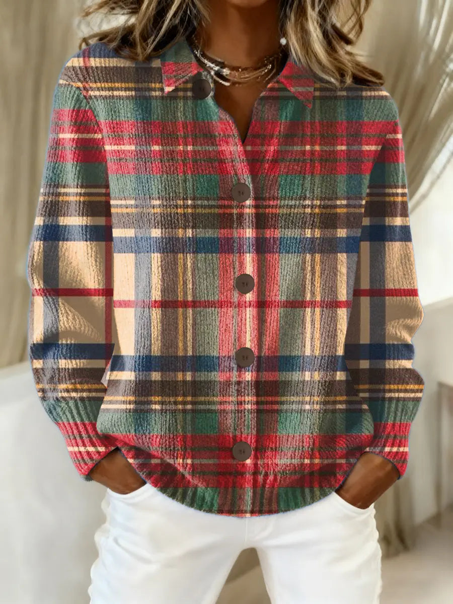 Kenzi - Checkered Christmas Blouse