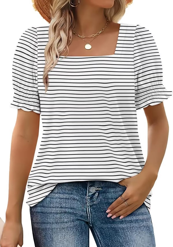 Easeen - Comfy, Covered & Square-Neck Top
