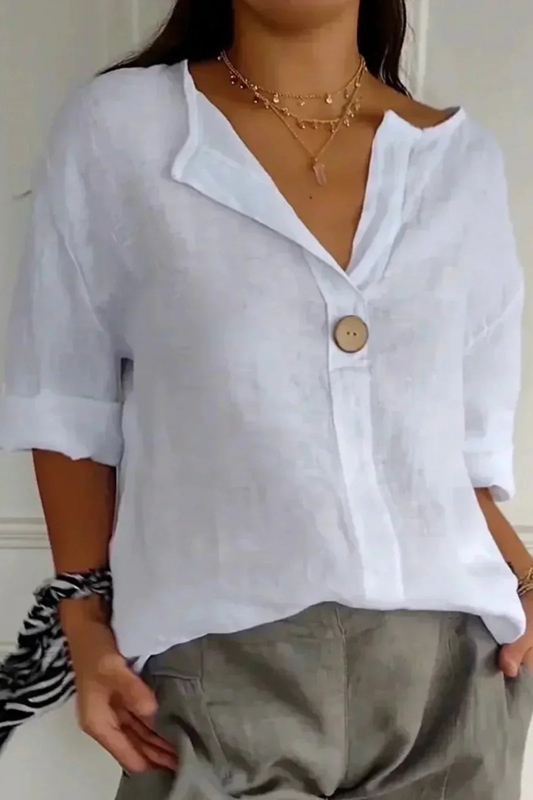 Natasha | Casual Linen Top