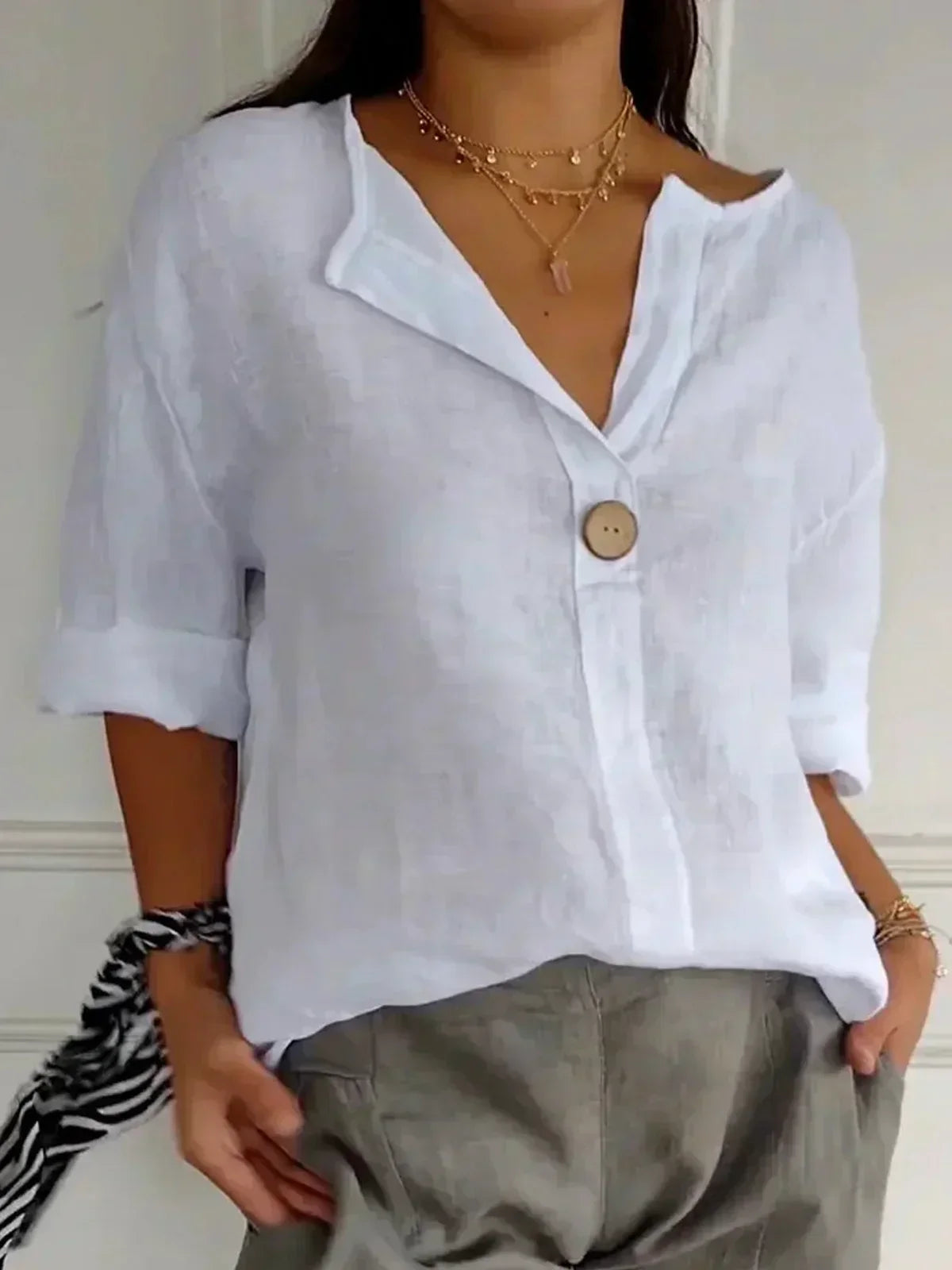 Deva™ | Casual V-Neck Blouse