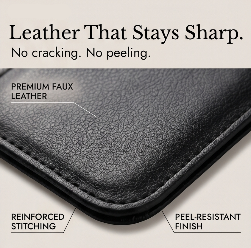 Carden – Retractable faux leather badge holder