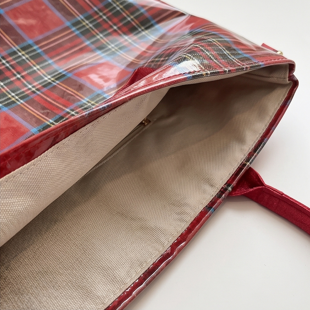 Carroway – Glossy Checkered Tote Bag