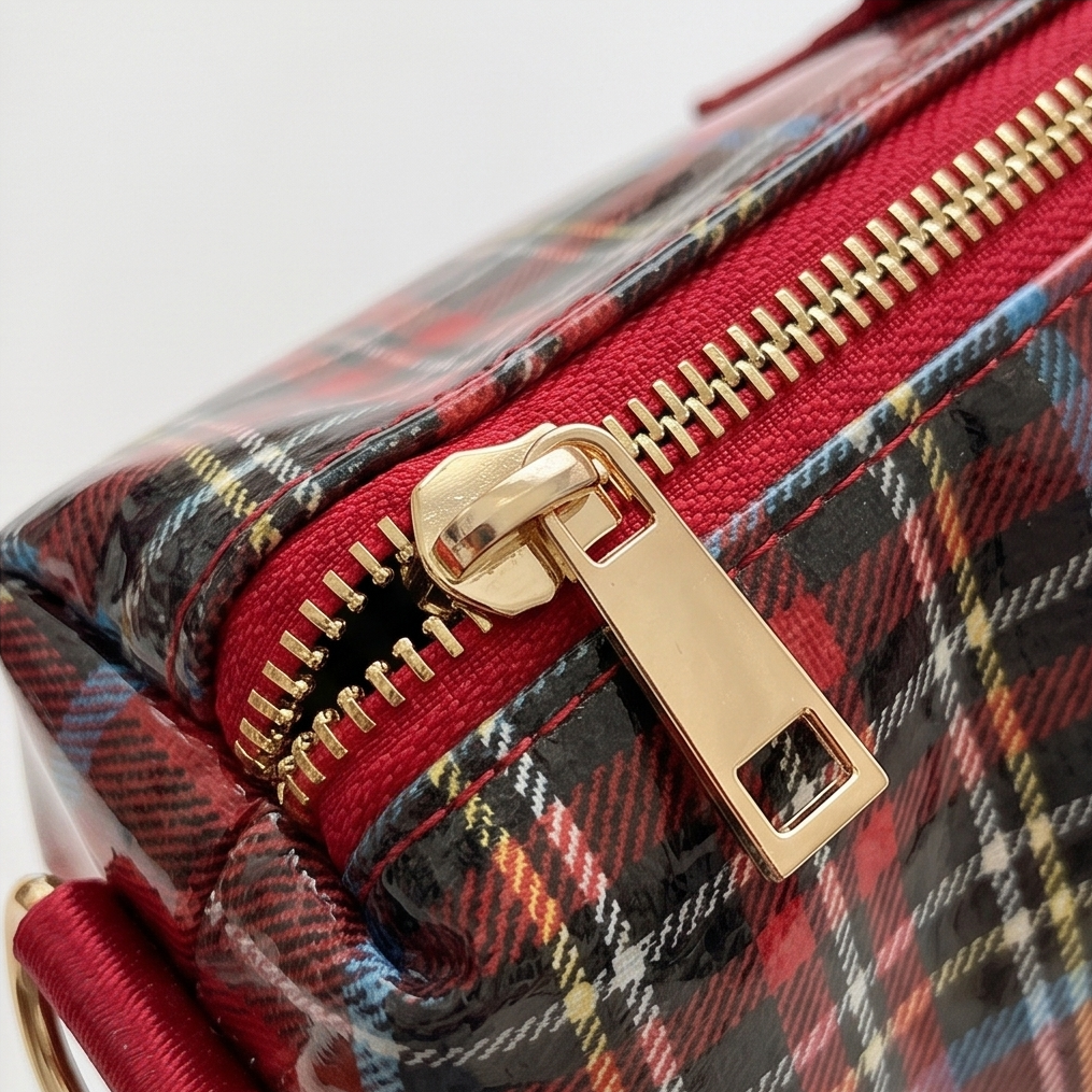 Carroway – Glossy Checkered Tote Bag