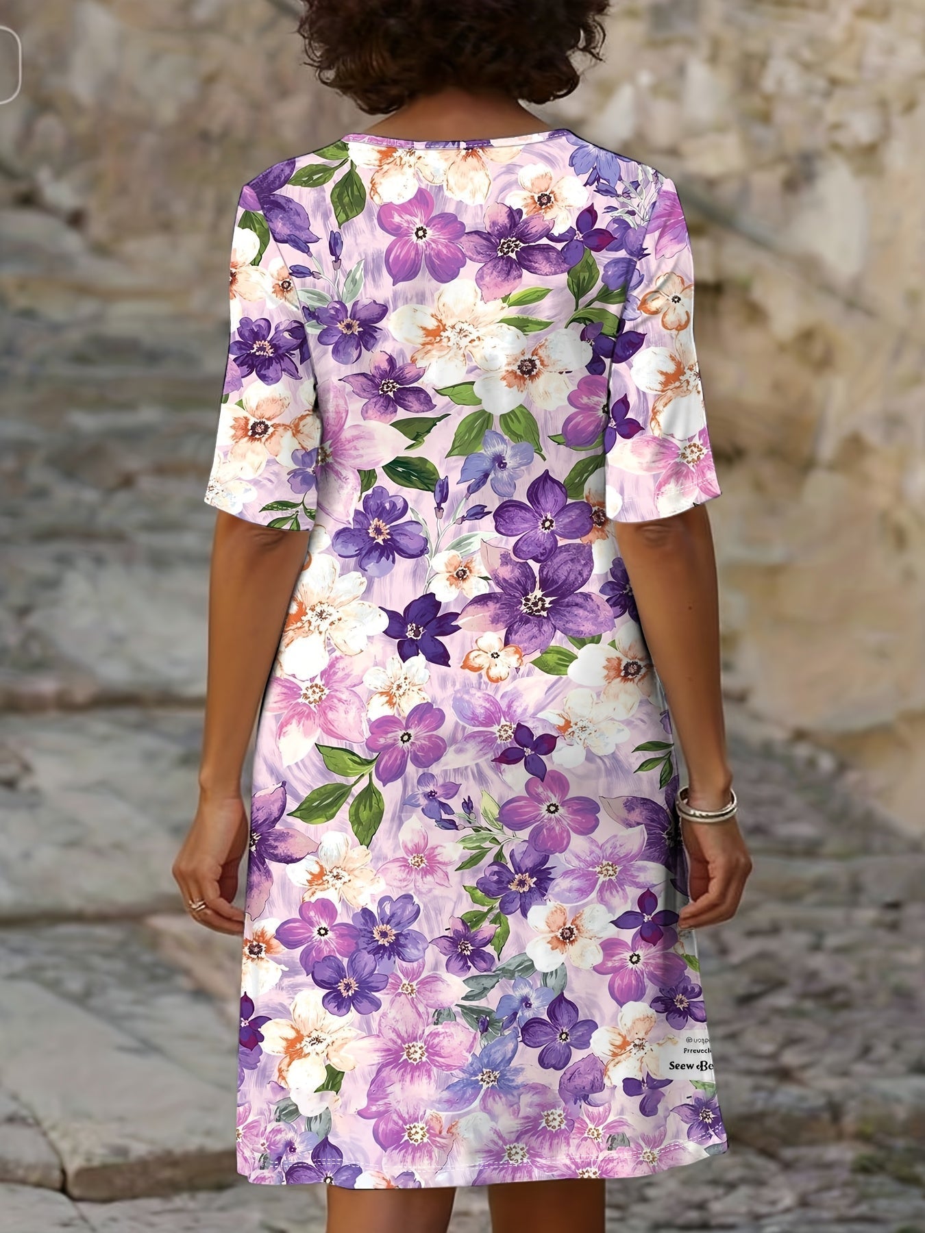 JOANNE | Soft Watermark Print Dress