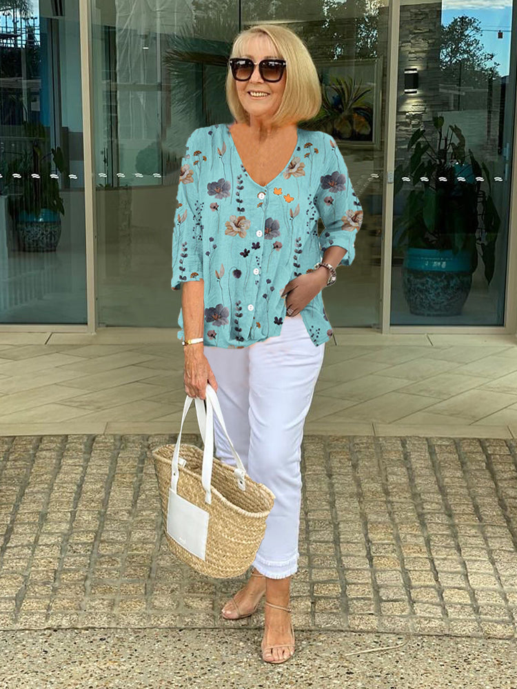 ANITA | ELEGANT FLOWER BLOUSE