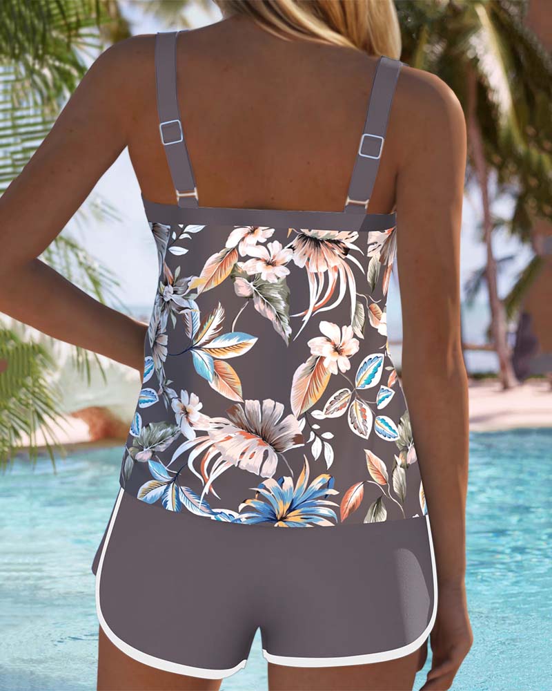 Rachelle - Refined Floral Tankini Set