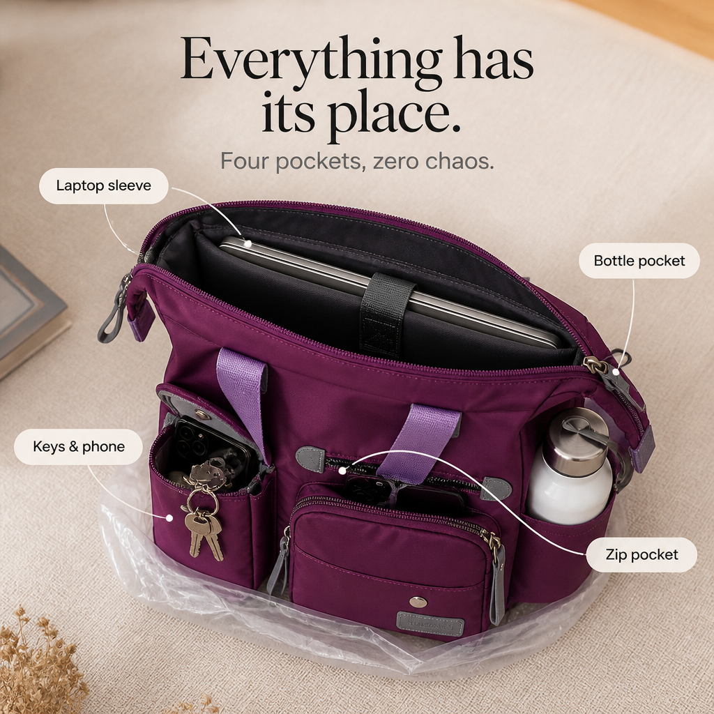 Cariza – Large Capacity 3-Way Carry Tote Bag