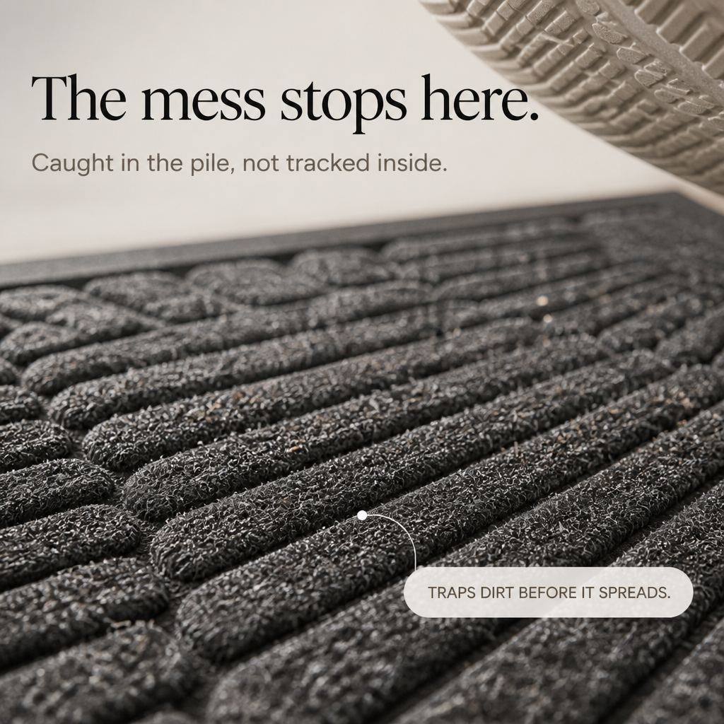 Curvella – Semi-Circular Non-Slip Entryway Door Mat