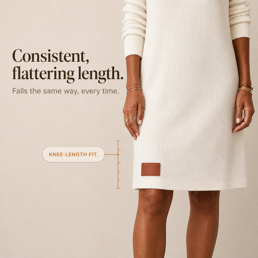 Draperie – Cowl-Neck Ribbed Knit Sweater Dress