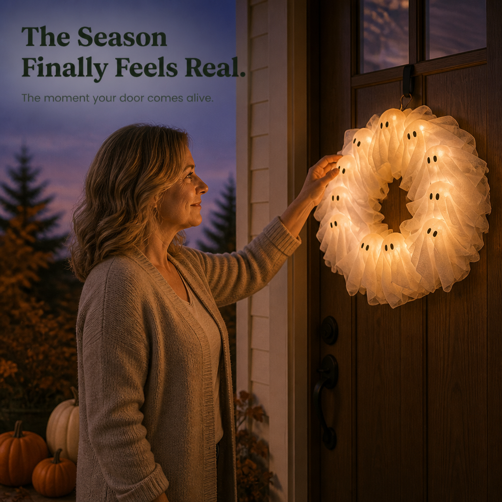 Ghostglow – Ghost Wreath That Glows After The Frame Goes Dark