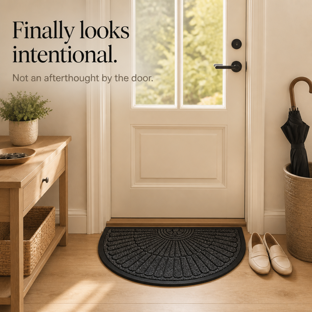 Curvella – Semi-Circular Non-Slip Entryway Door Mat