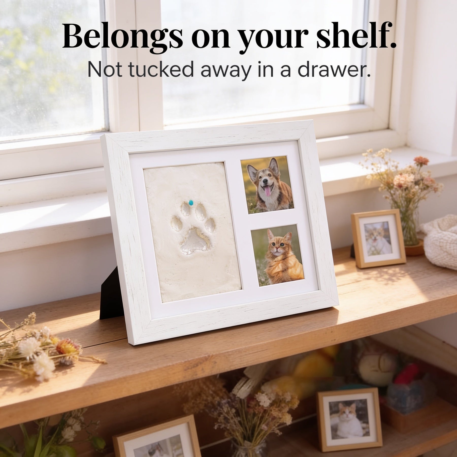 Littlecast – Silver Paw Print Photo Frame Kit