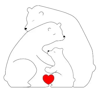 Cubunity – Personalized Wooden Bears Family Puzzle