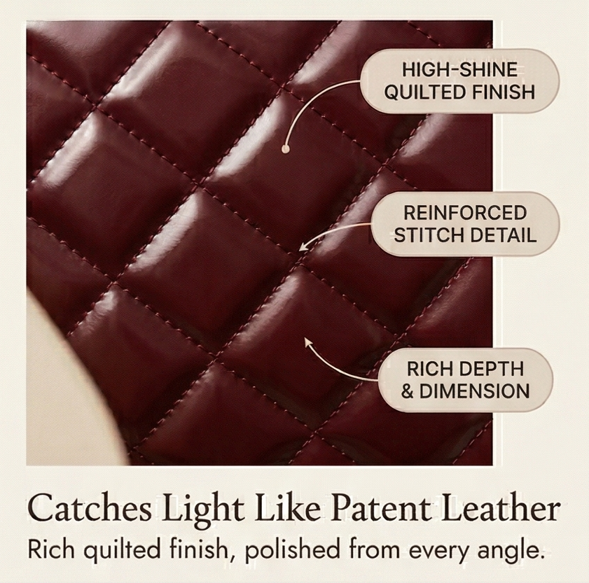Belaire – Quilted Handbag with Silk Scarf Handles