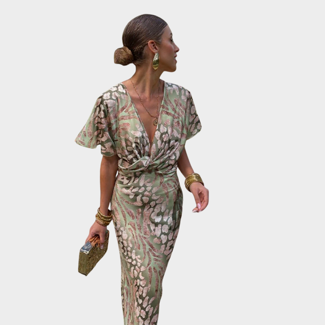 Oriana™ | Twist Front Maxi Dress