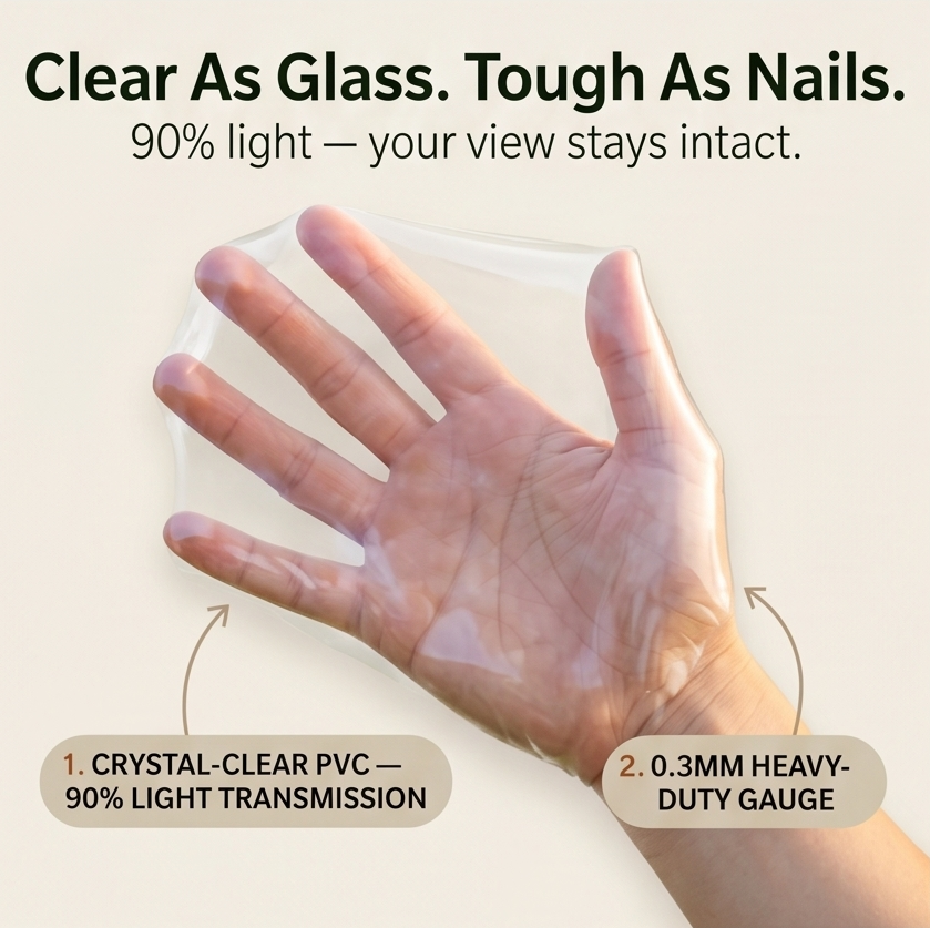 Clearvana – Clear Heavy-Duty Patio Tarp