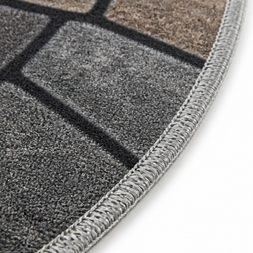 Halfmoon Stoneprint – Half-Circle Cobblestone-Print Door Mat