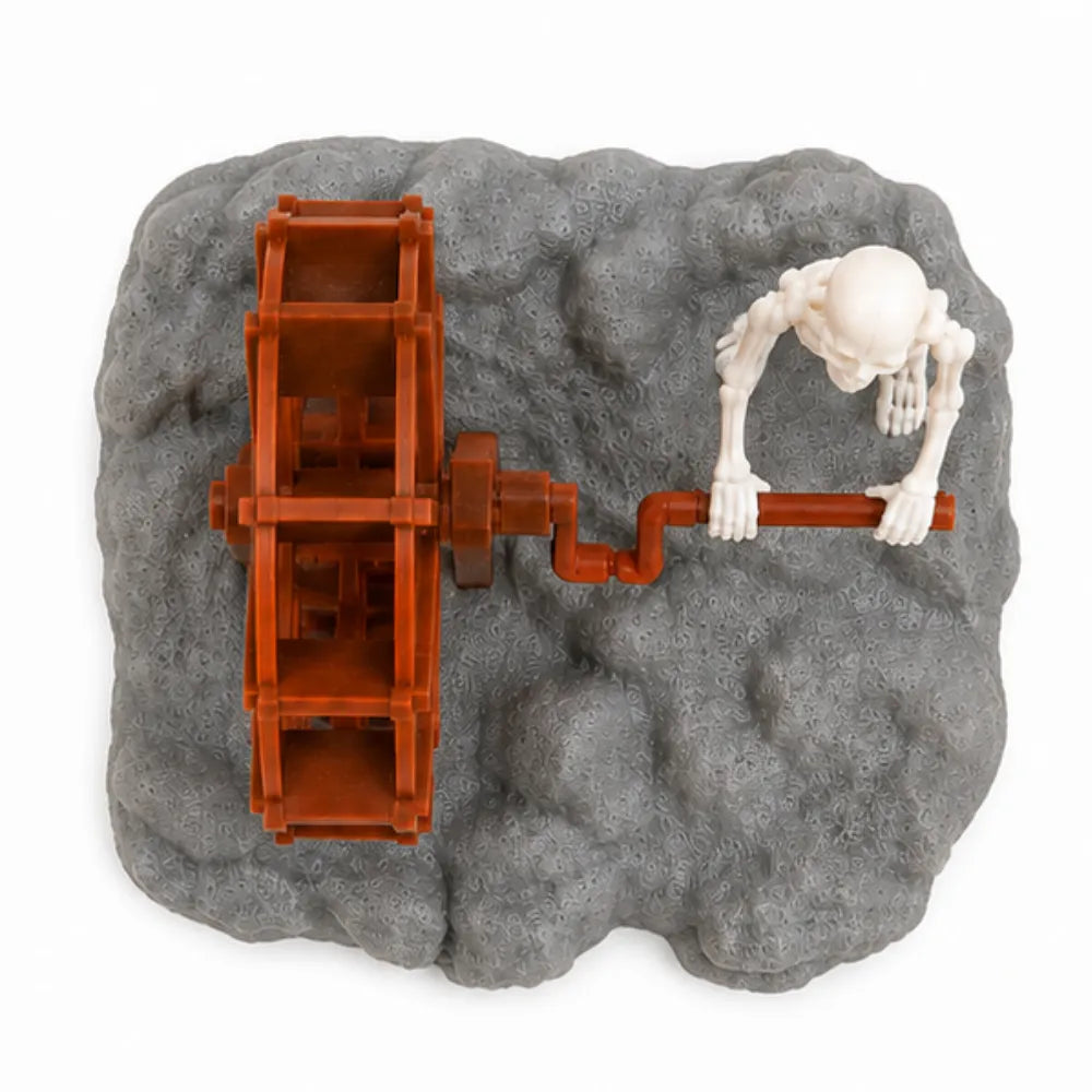 Finnegan – Animated Skeleton Waterwheel Aquarium Ornament with Bubble Aeration