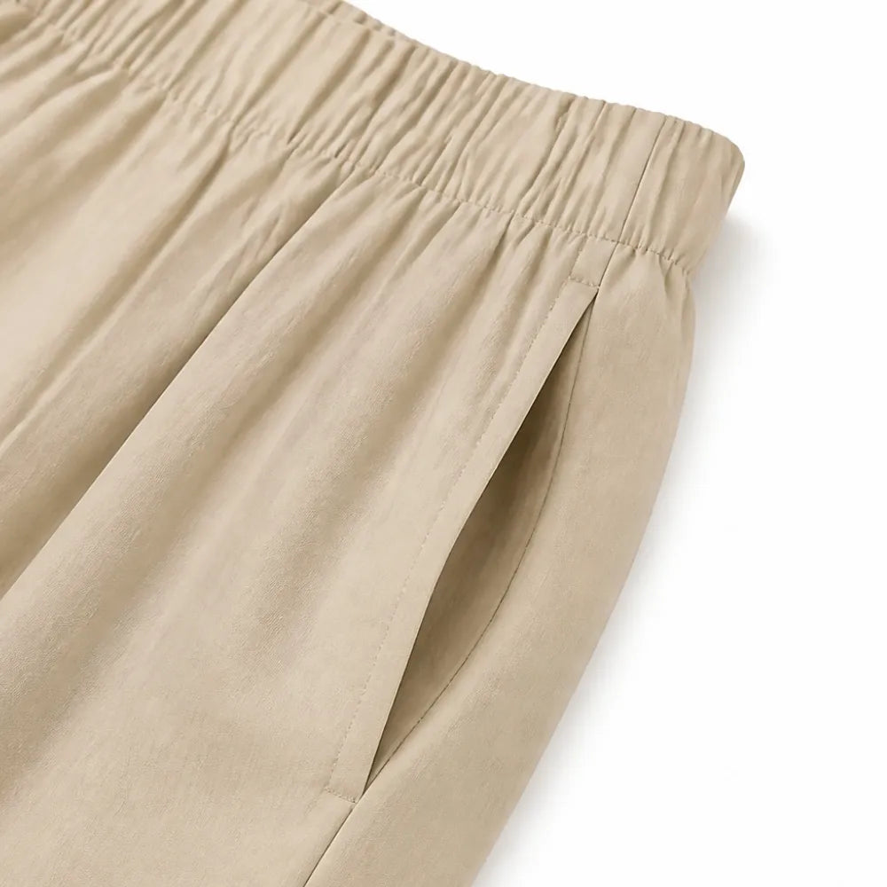 Calaya – Wide Leg Drawstring Pants for Women, Lightweight Summer Pull On Bottoms