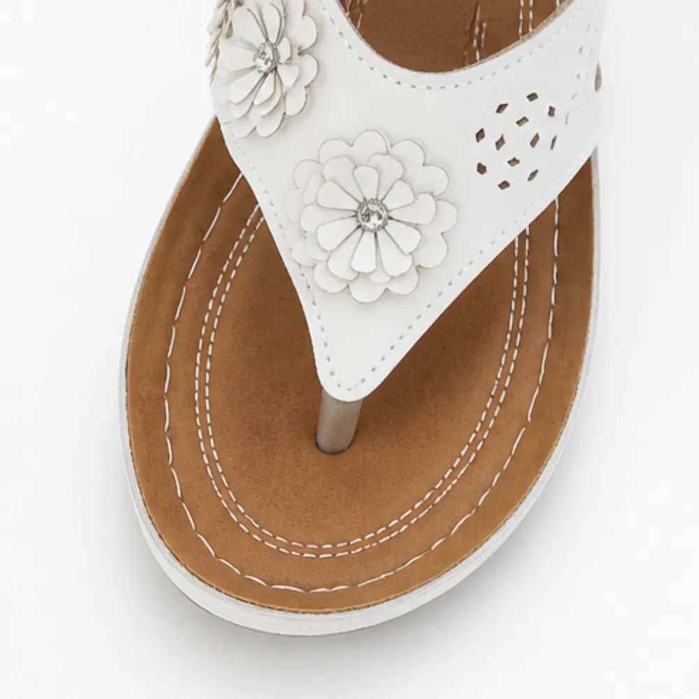 Florenza – Floral Wedge Sandals for Women, Cushioned Comfort