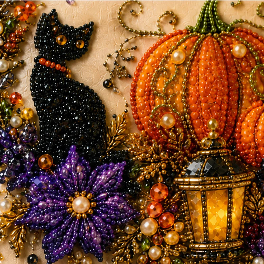 Beadory – Halloween Pearl-like Bead Craft Kit, Cozy Wall Art DIY