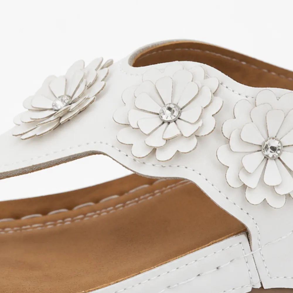 Florenza – Floral Wedge Sandals for Women, Cushioned Comfort