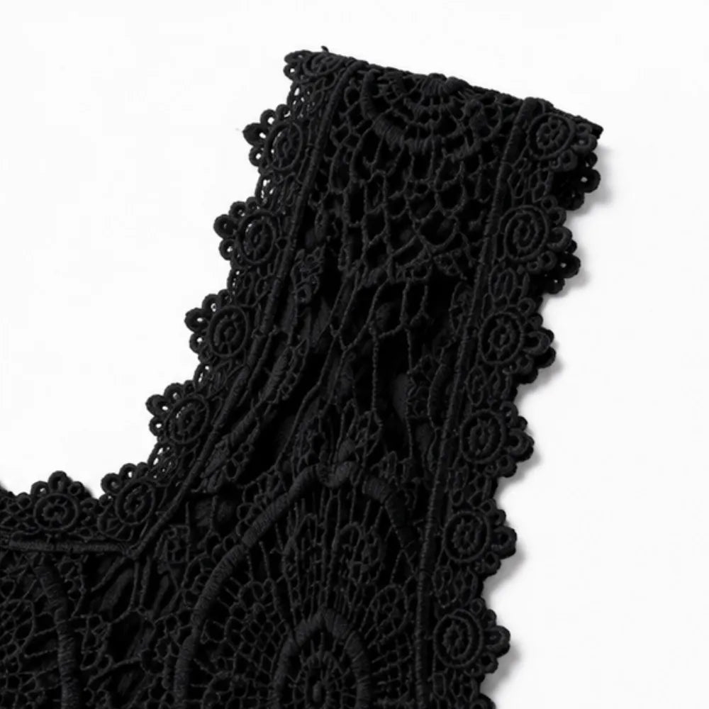 Florelle – Crochet Lace Like Square Neck Tank Top for Summer