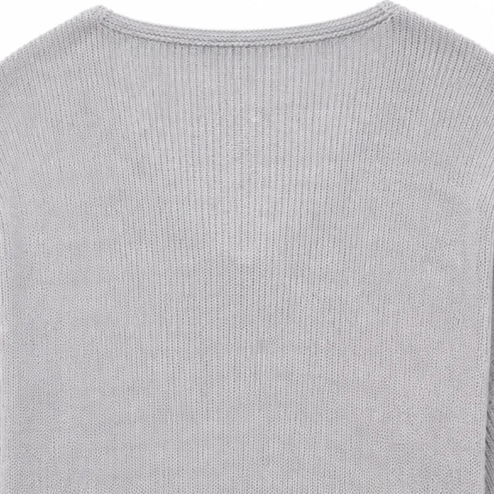 Elowyn – Soft V-Neck Knit Tunic Top for Women, Loose Drape