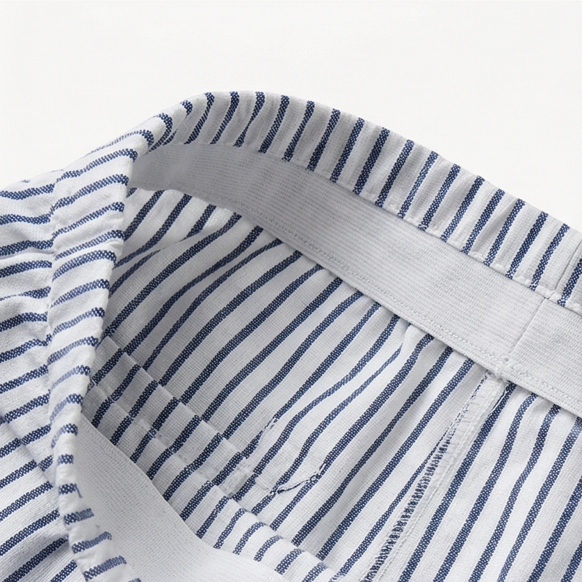 Coastlyn – Women's Striped Pants with Button Trim
