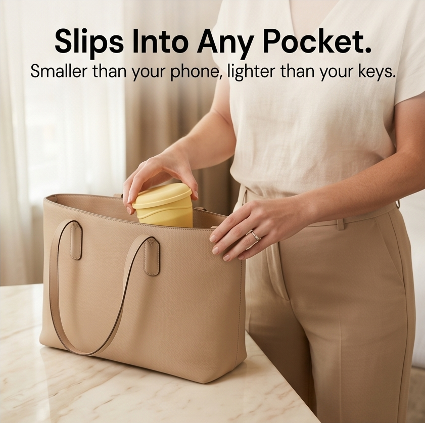 FoldSip – Collapsible Travel Cup with Leakproof Lid