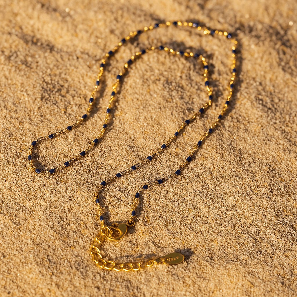 Camilla Necklace – 18k Gold Plated and Enamel Pearls
