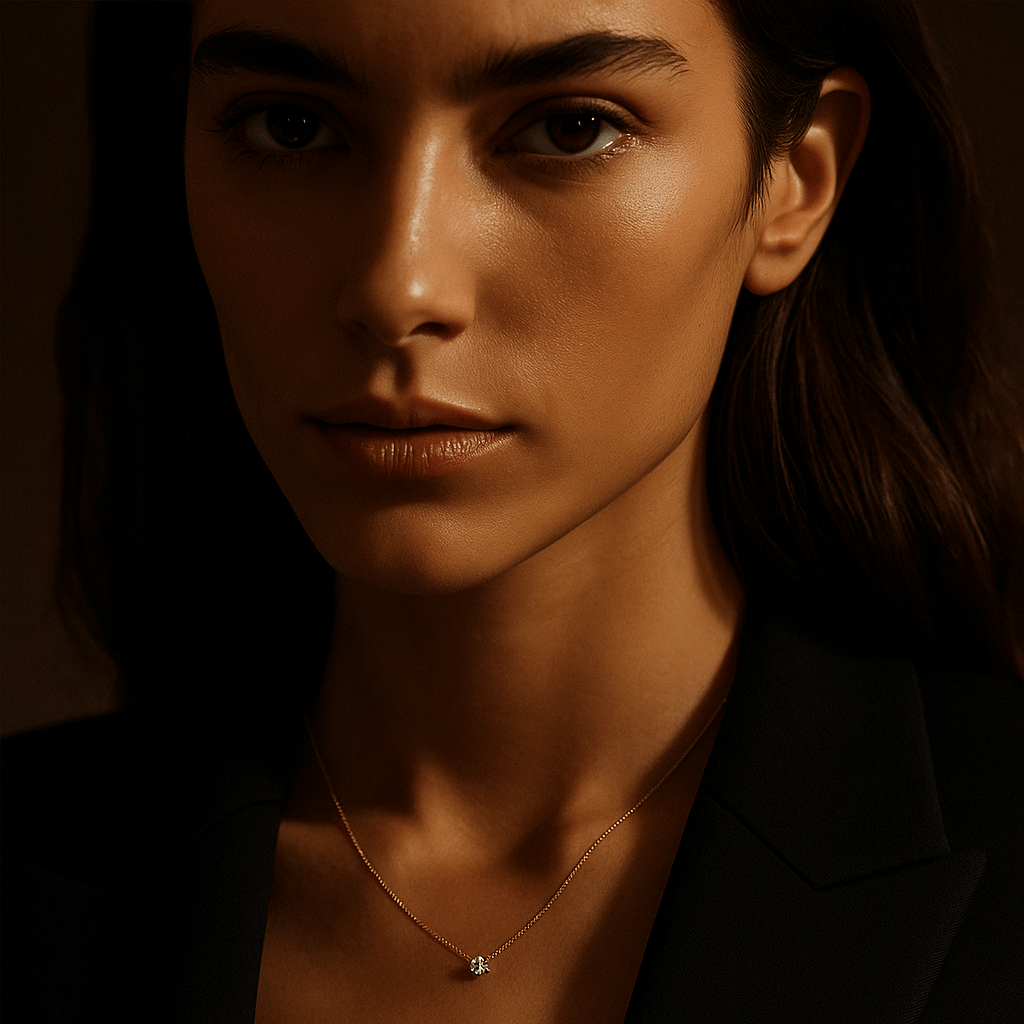 Michelangelo Necklace – 925 Silver and Golden Shine