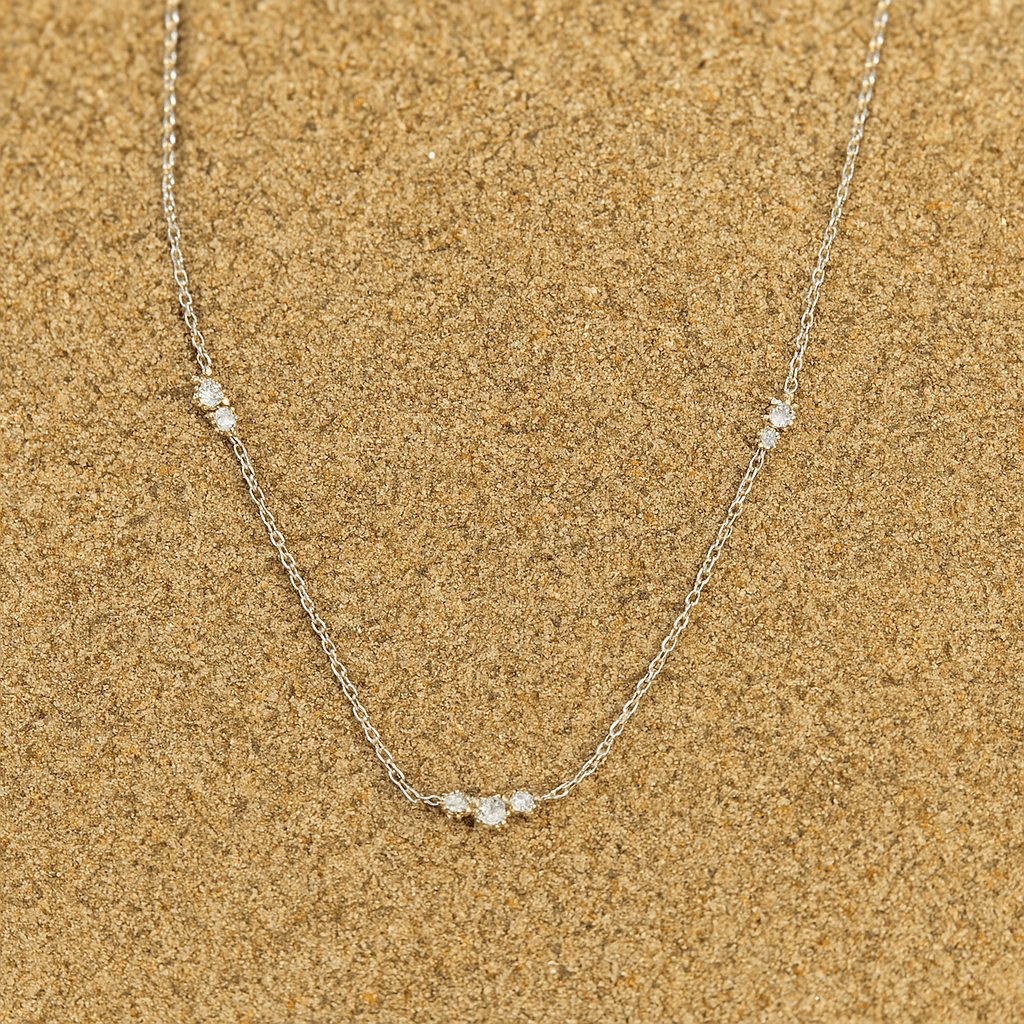 Grazia Necklace – 925 Silver and Sparkles of Light