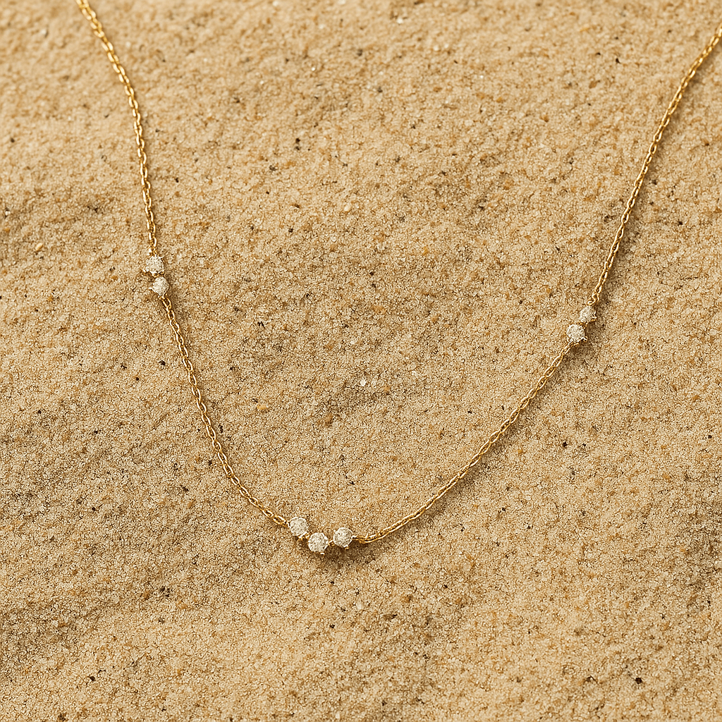 Grazia Necklace – 925 Silver and Sparkles of Light